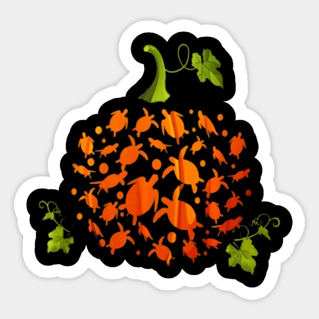 Cute Pumpkin Turtle Sea Sticker by Hound mom